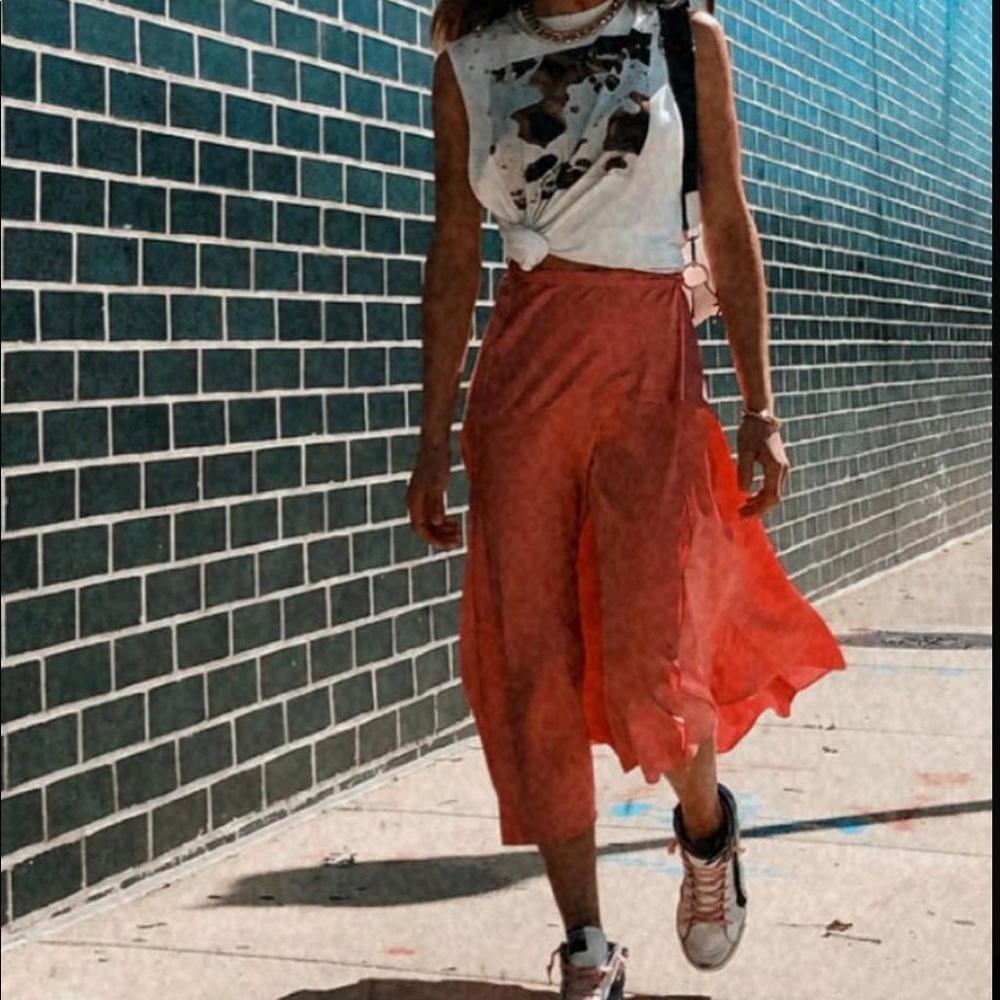 Asos Midi Silky Satin Skirt